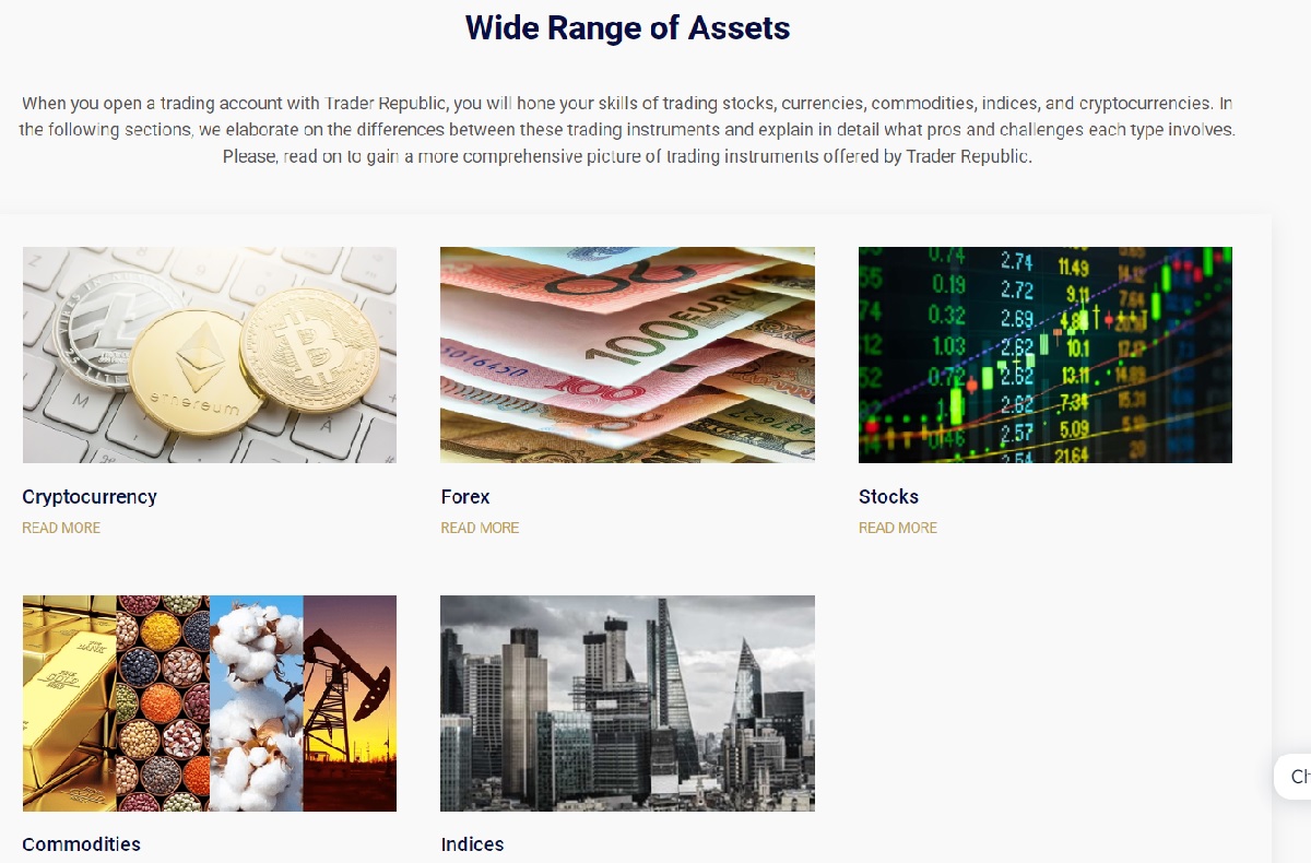 Trader Republic Assets Range