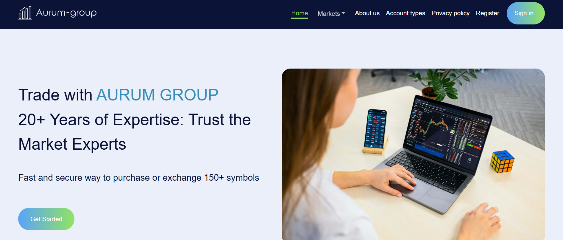 Aurum Group homepage