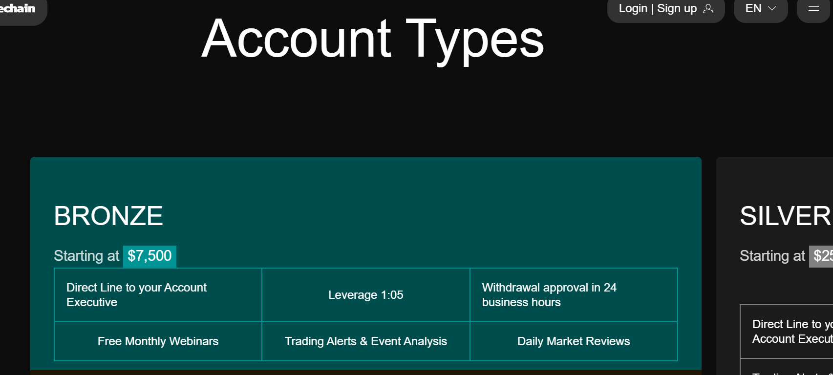 World Wide Chain account types