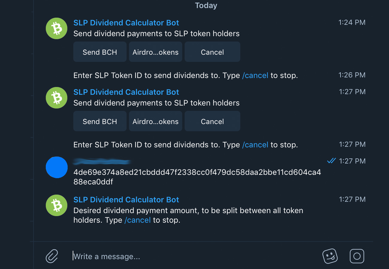 New SLP Telegram Bots Introduced to Bitcoin Cash Supporters