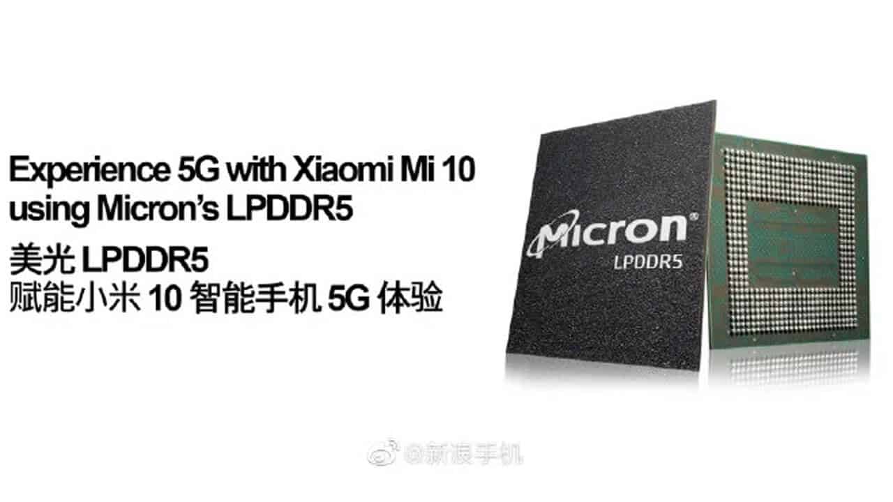 Micron starts shipping LPDDR5 DRAM, will appear in Xiaomi Mi 10 first 1