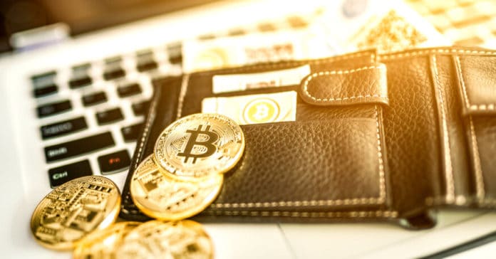 Bitcoin in a wallet