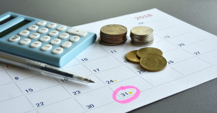 01_Calendar Calendar with payment date