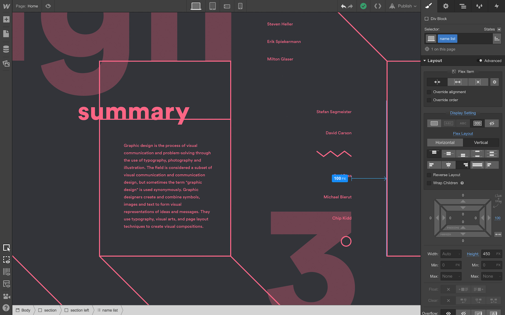 How to design a website - Webflow